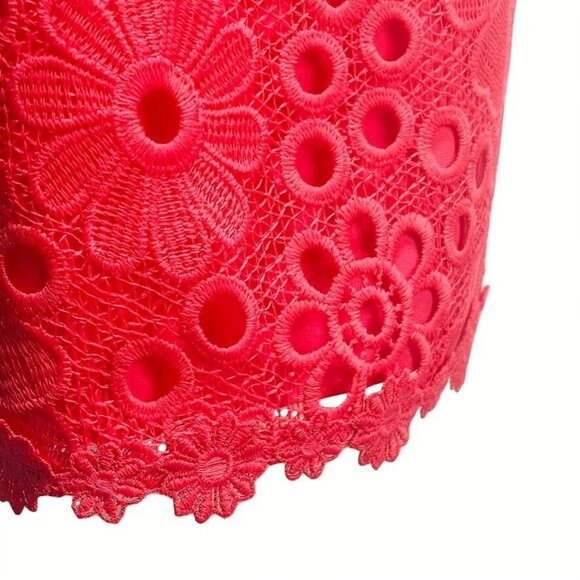 Kate Spade Womens Size 4 Sleeveless Embroidered Lace Sleeveless Eyelet Shift Dre - Picture 10 of 14